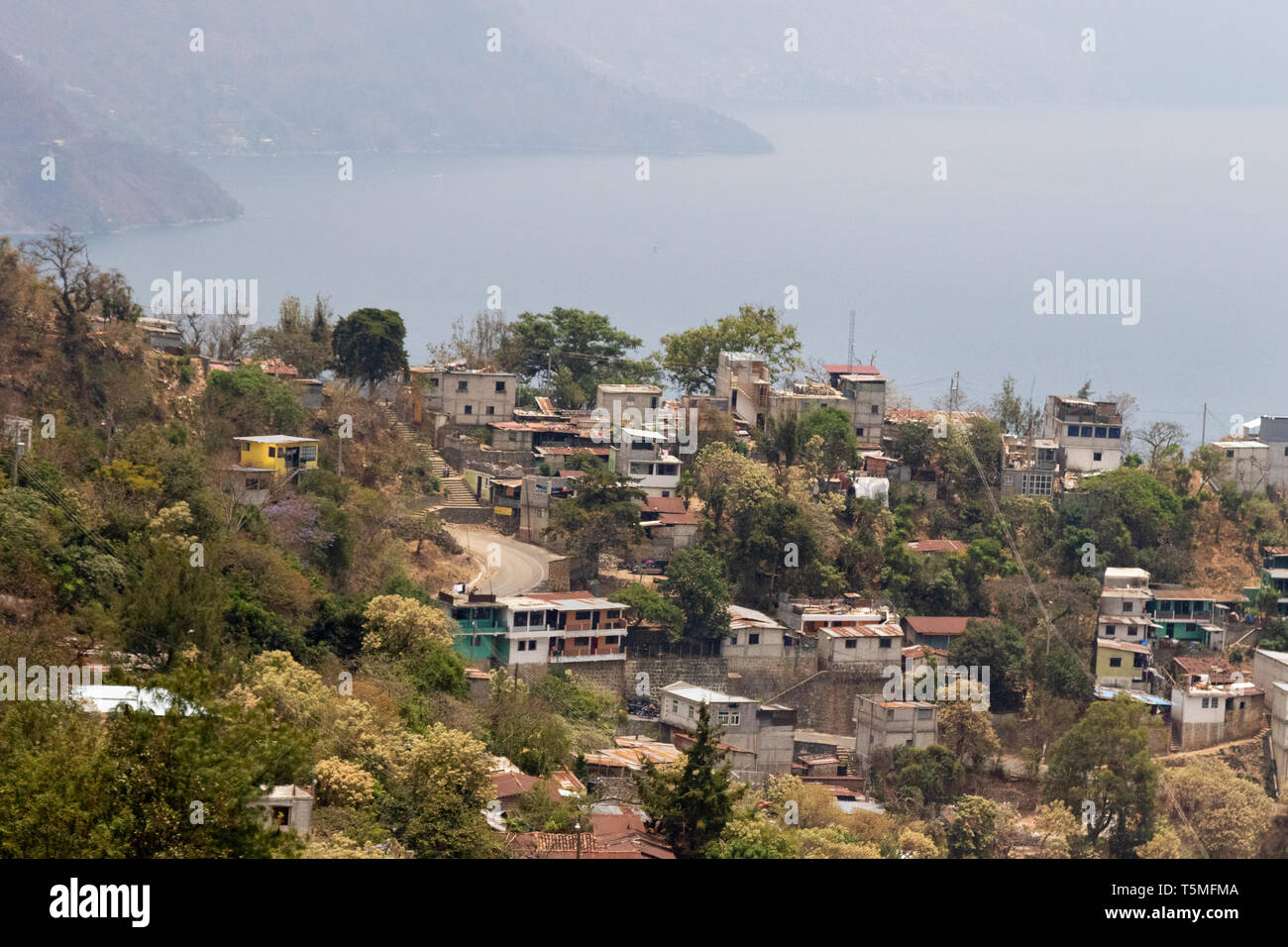 Panajachel, Atitlan See, Guatemala Mittelamerika-eine Stadt an den Ufern des vulkanischen Atitlan See. Stockfoto