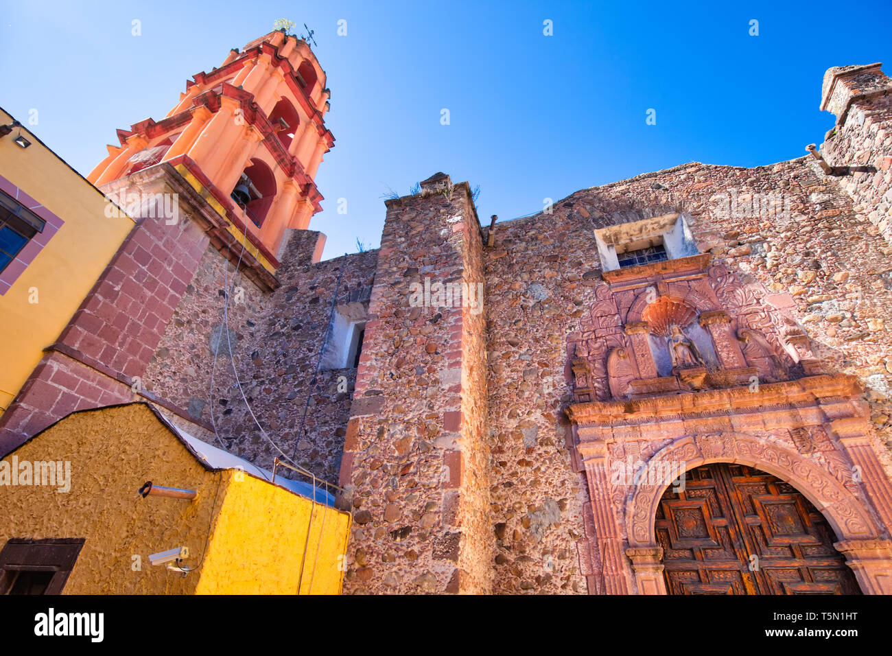 Kirche (Oratirio) von San Felipe Neri im historischen Stadtzentrum von San Miguel de Allende Stockfoto