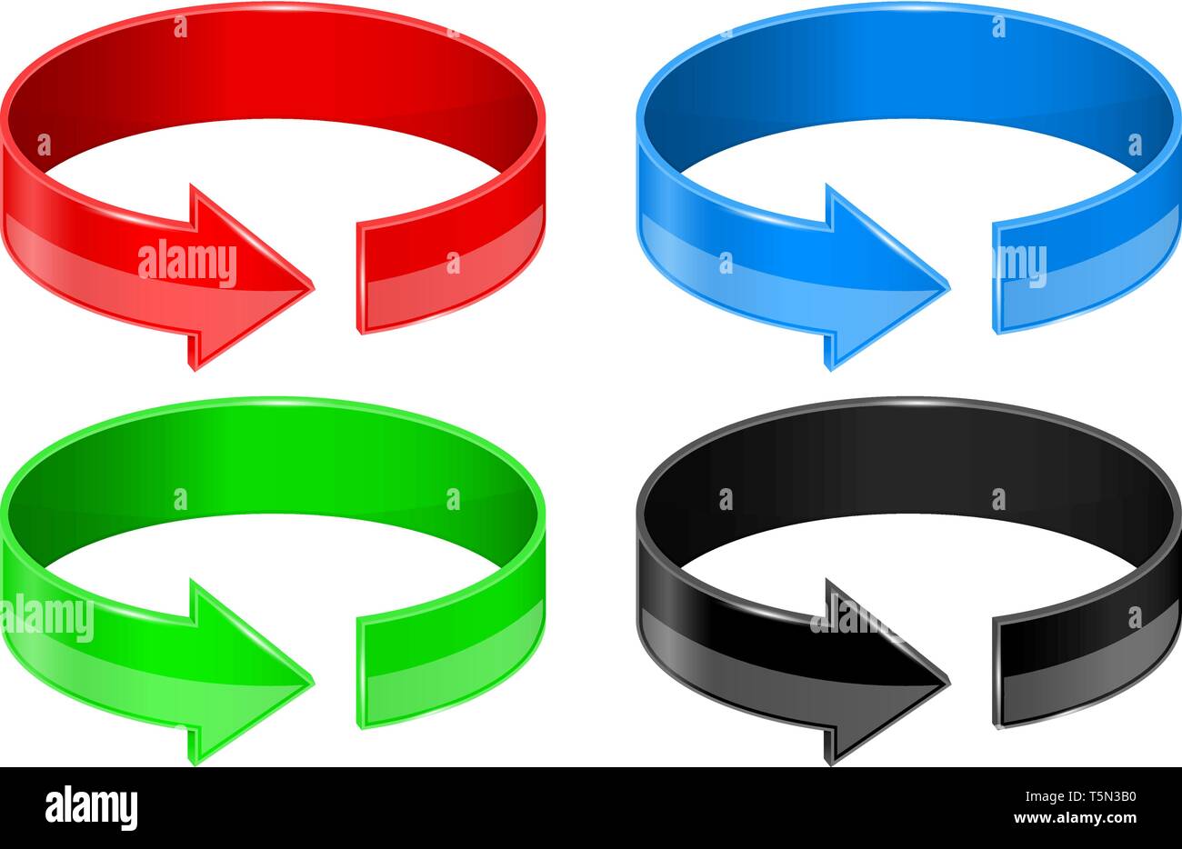 Runde farbige Pfeile Stock Vektor