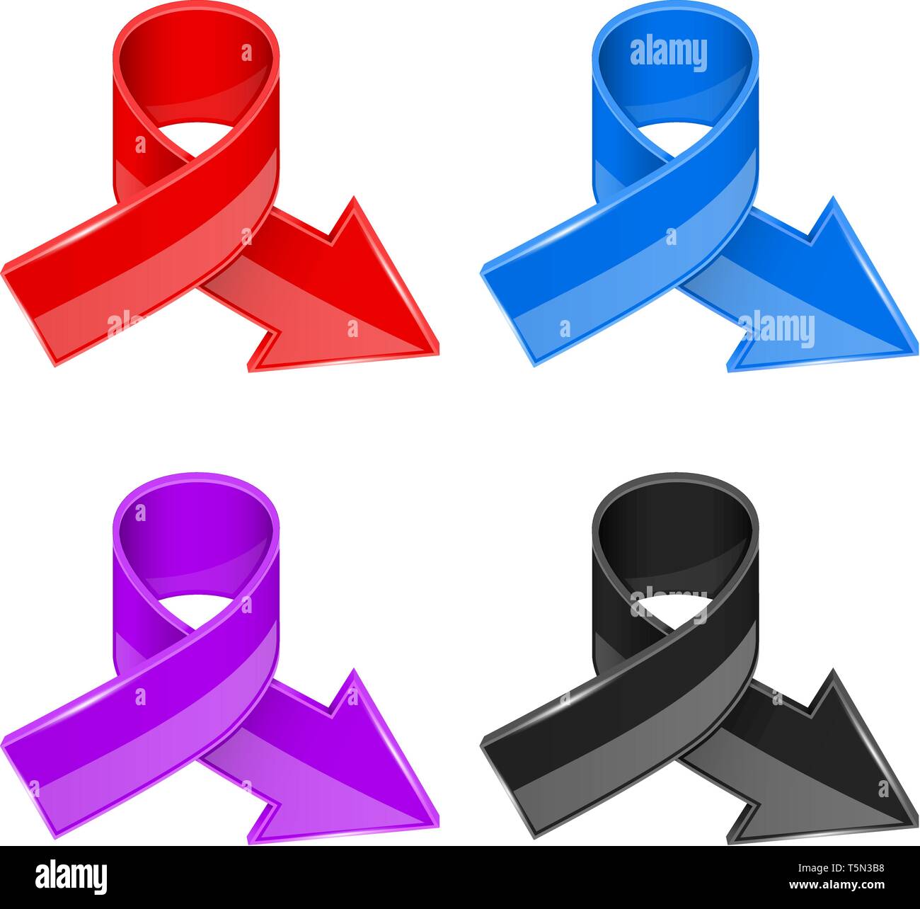 Gebunden Pfeile. Mehrfarbiger Stock Vektor