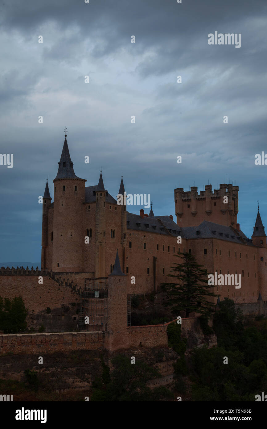 Schloss El Alcazar. Segovia, Provinz Castilla y Leon. Spanien Stockfoto