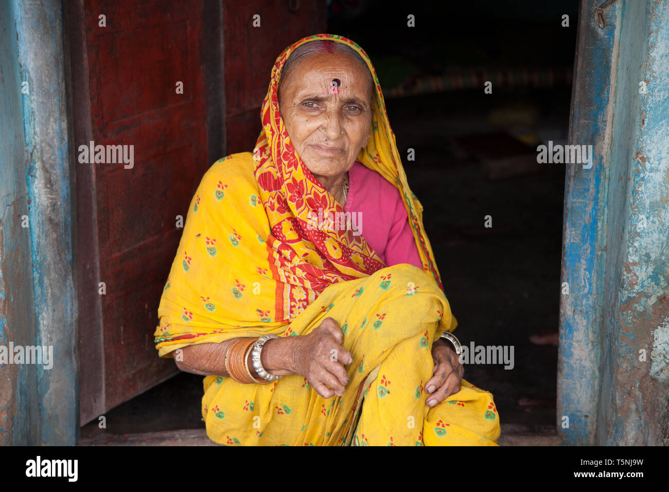 6 Aug 2014 - Champa Lepra Gemeinschaft, Menschen, die von der Lepra betroffen sind als Gemeinschaft lebt und Togather in Champa, Indien, Stockfoto