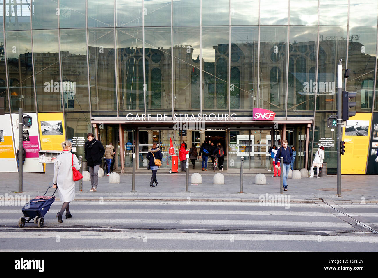 Gare de Strasbourg, Straßburg, Frankreich Stockfoto