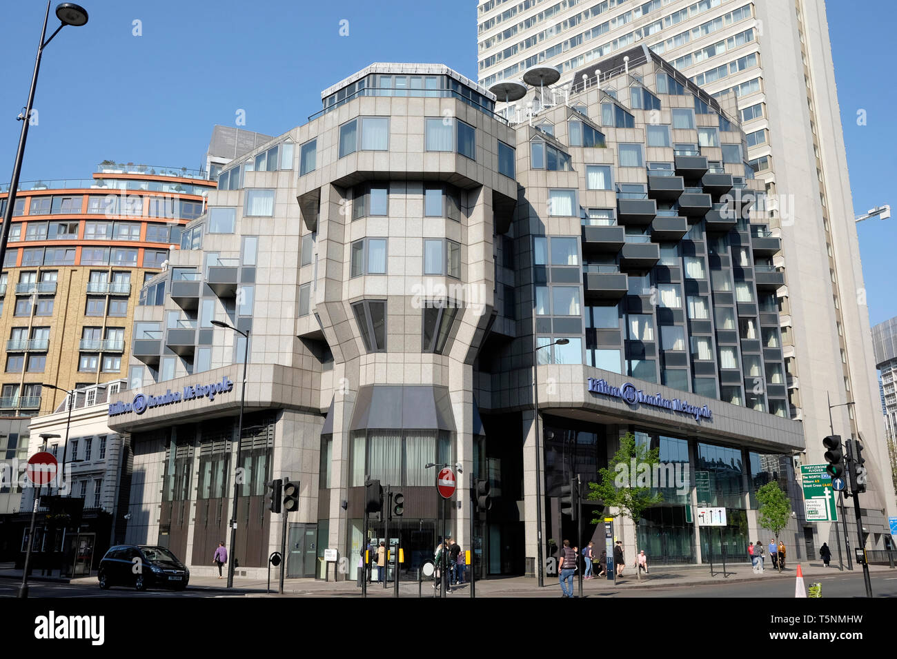 Einen allgemeinen Überblick über das Hilton London Metropole Hotel in die Edgware Road, London Stockfoto