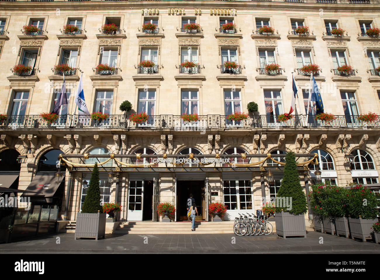 Grand Hotel de Bordeaux, Gironde, Frankreich. Stockfoto