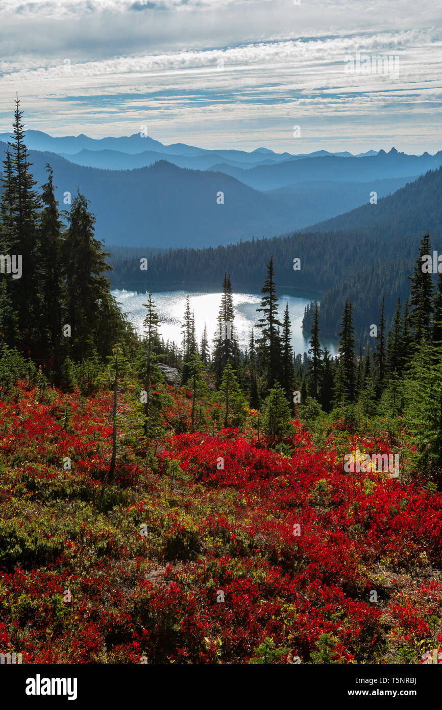 Dewey Lake leuchtet in Tal im Herbst Farbe peak Stockfoto