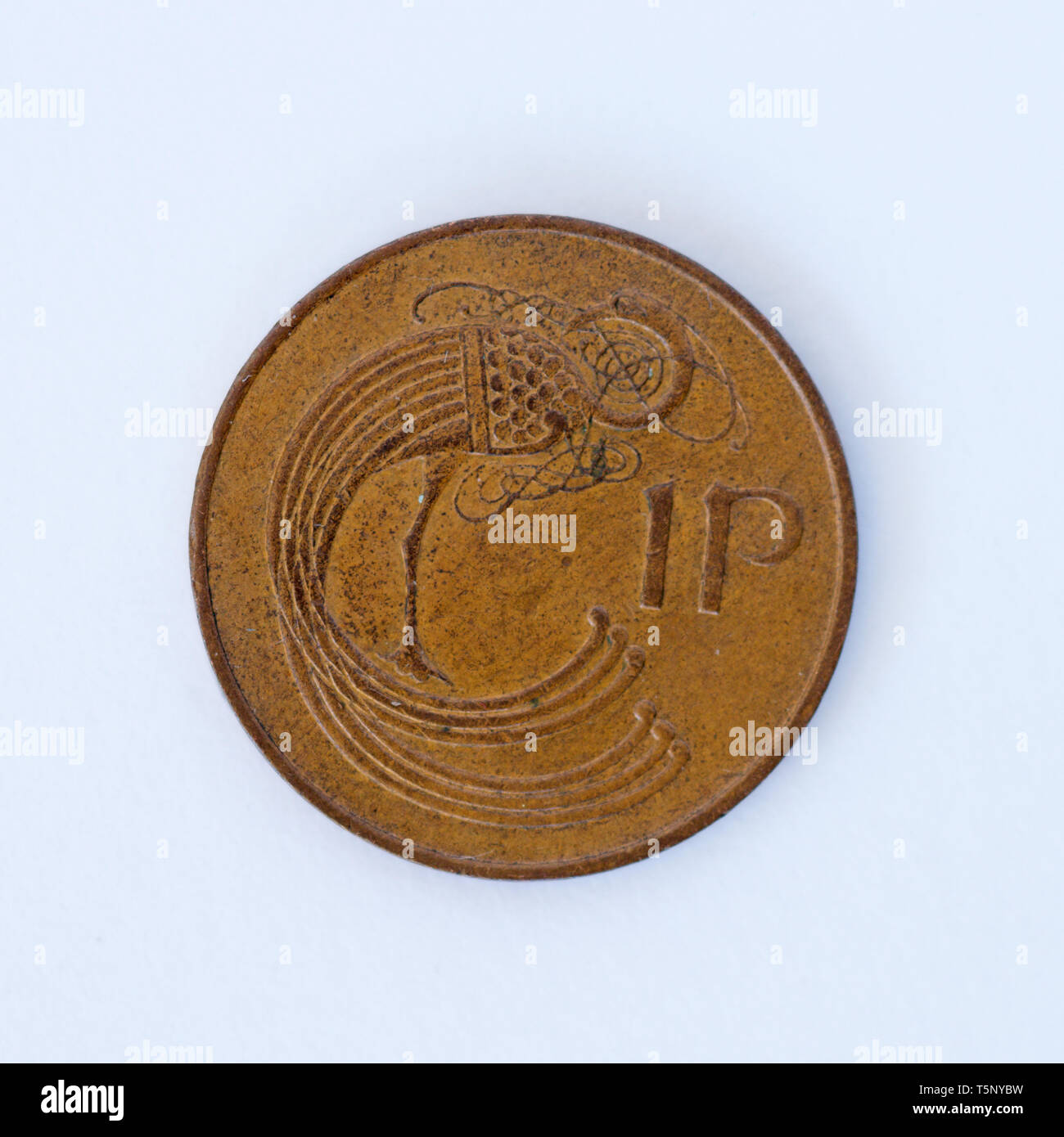 Irische 1 Pence Münze - 1971 Stockfoto