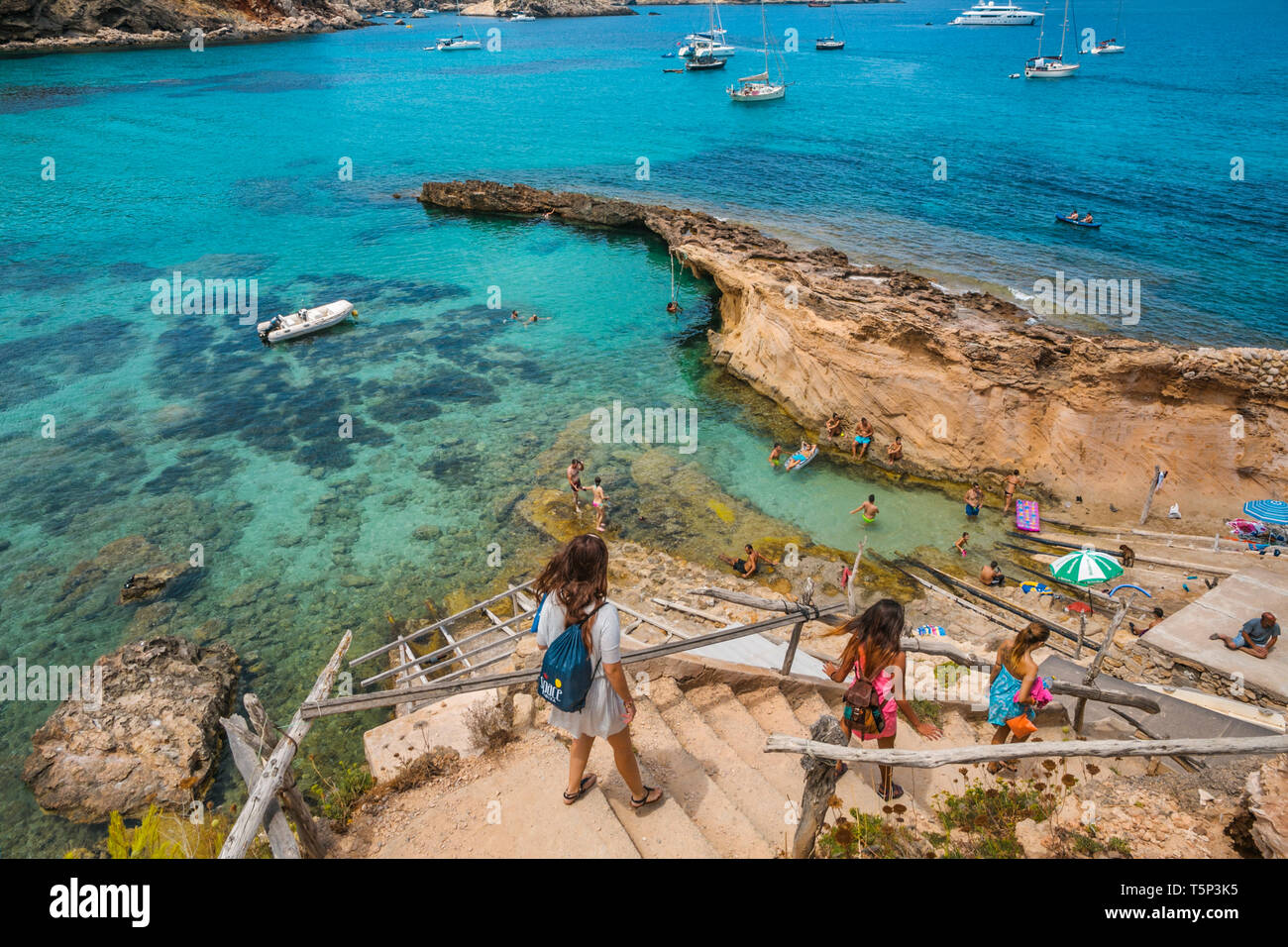 Cala Xarraca Strand. Sant Joan de Labritja. Ibiza Insel. Balearen. Inseln. Spanien Stockfoto