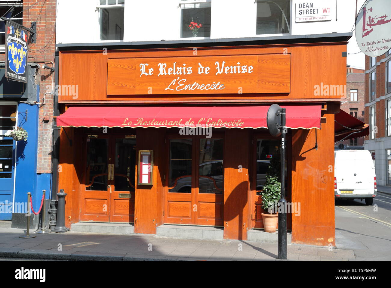 Restaurant Le Relais de Venise in Soho, London, UK Stockfoto