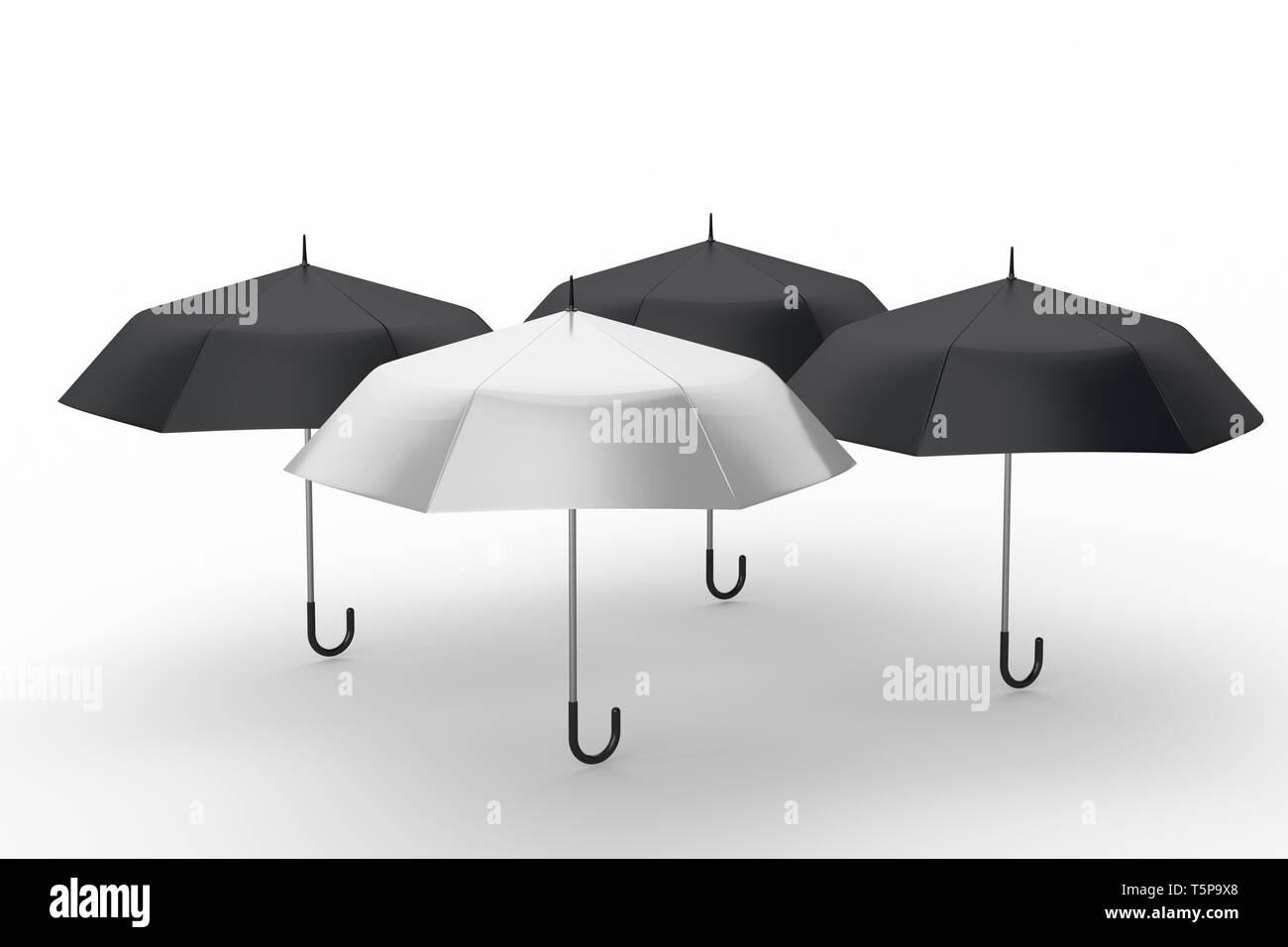 3D-Rendering, der Regenschirm mit weißen Hintergrund. Computer digitale Bild. Stockfoto