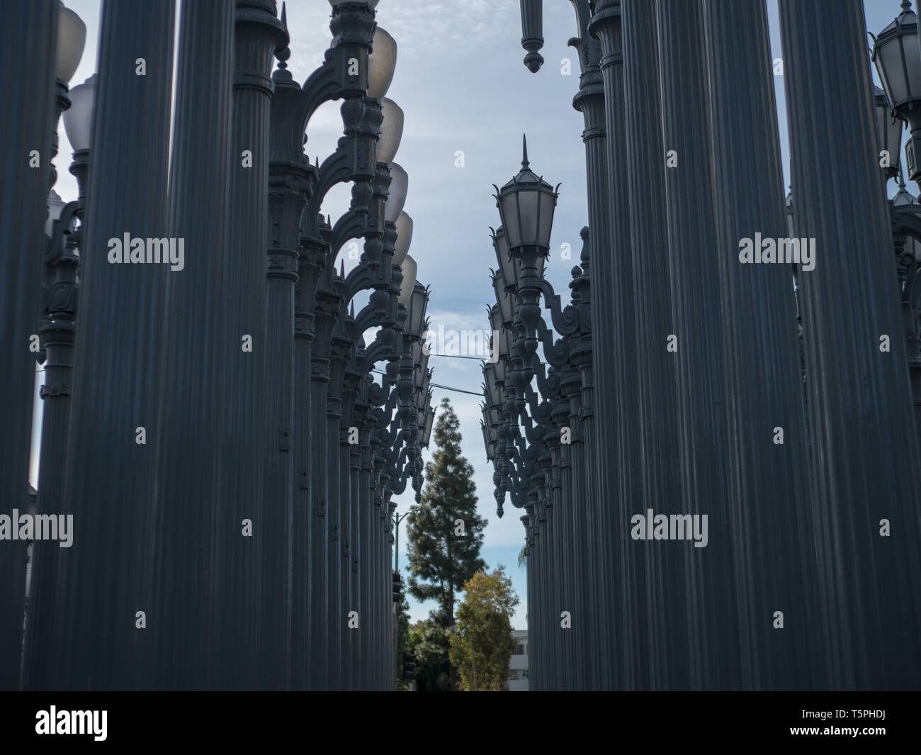 Urban Lights öffentliche Kunst Anzeige an das Los Angeles County Museum der Kunst Stockfoto