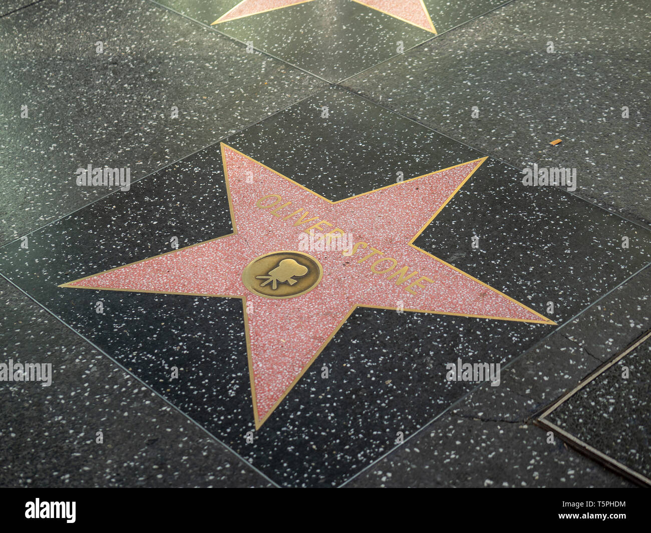 Oliver Stone Regisseur Stern auf dem Hollywood Walk of Fame Stockfoto