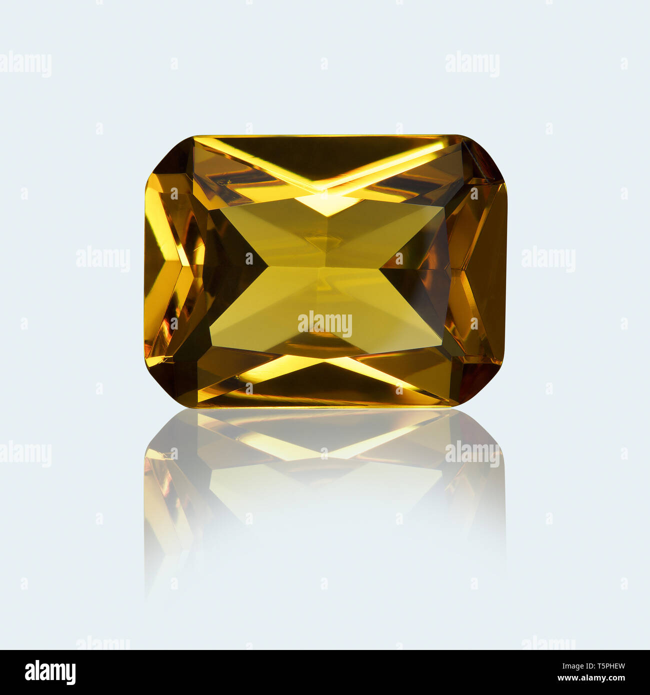 Citrin, Citrin Edelstein, Prinzessin Edelstein geschnitten, Princess, Princess cut Citrin Stockfoto