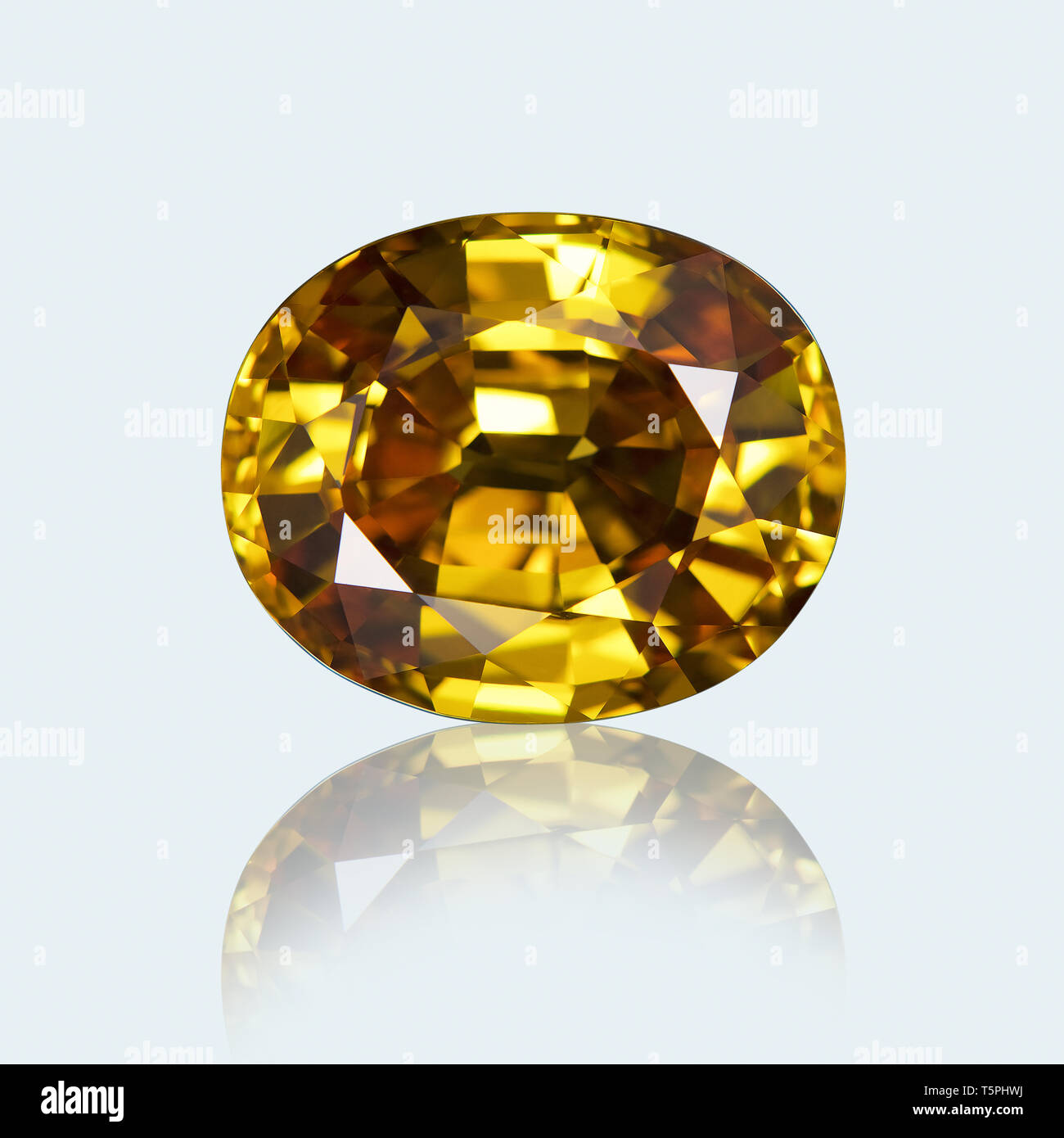 Citrin, Citrin Edelstein Oval cut Edelstein, ovaler Citrin Schnitt Stockfoto