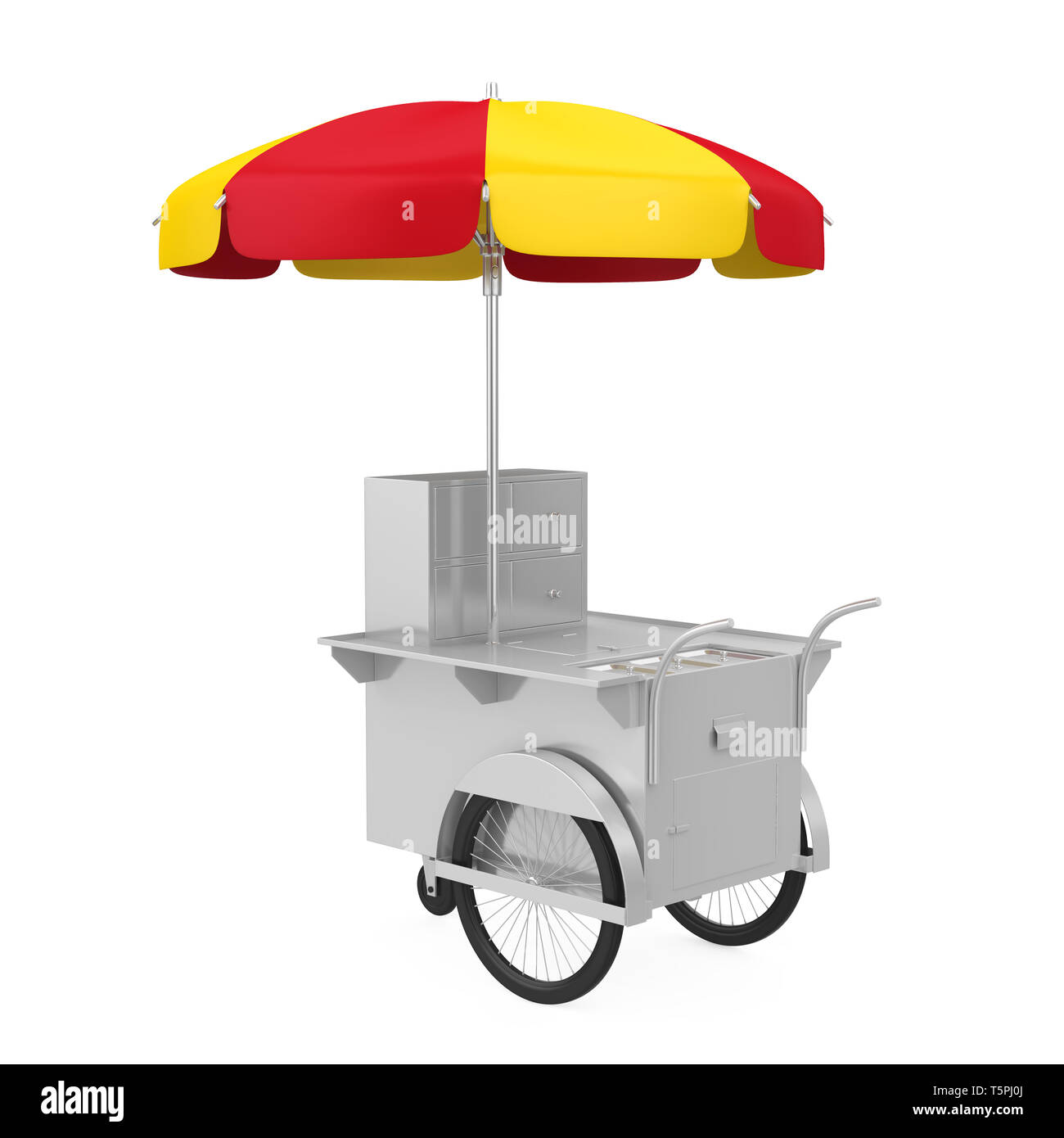 Hot Dog Cart isoliert Stockfoto