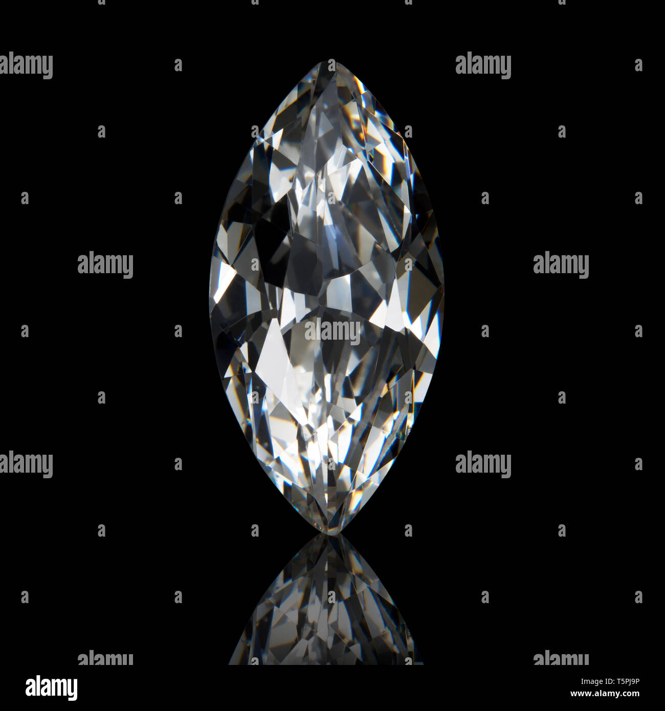 Diamond, Octagon Cut Edelstein, Marquise Diamant Stockfoto