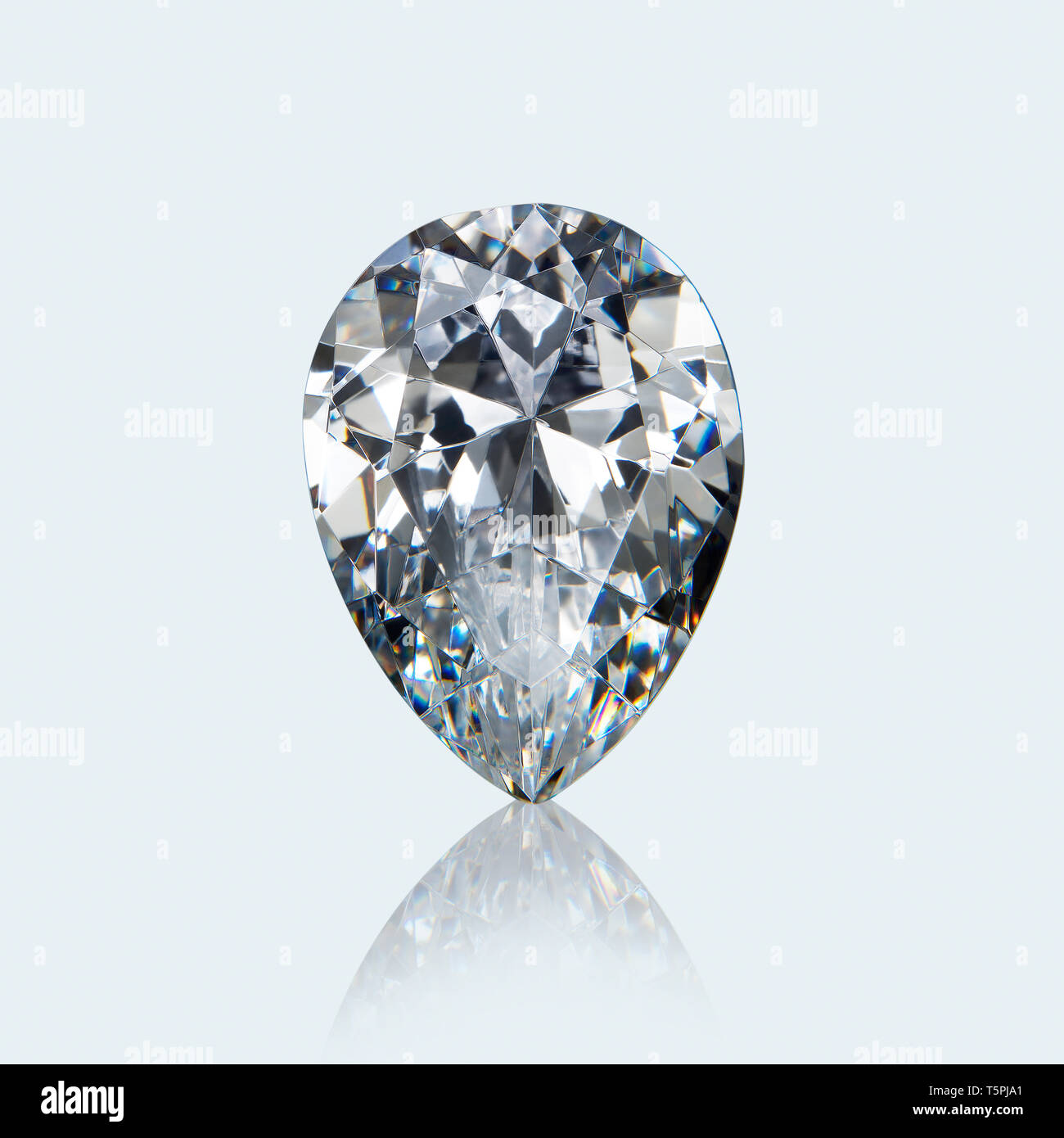 Diamond Cut Edelstein, Birne, Birne cut Diamond Stockfoto