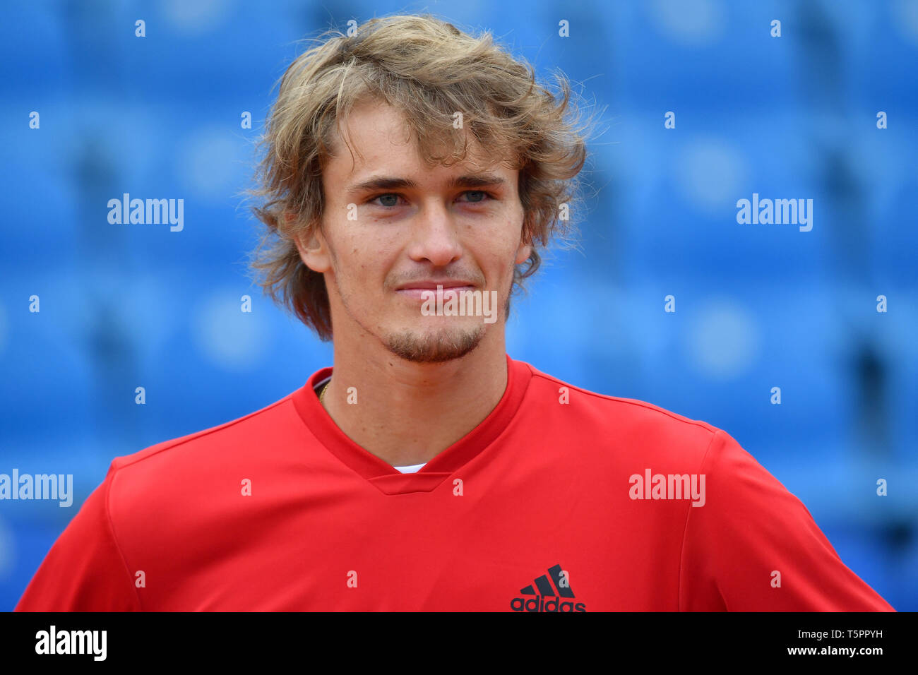München, Deutschland. 26 Apr, 2019. Alxander Zverev (GER), single Foto, Single Cut Motiv, Porträt, Porträt, Porträt. Drücken Sie Termin Promidoppel Lena Gercke/Alexander Zverev. Tennis BMW-Open 2019 am 26.04.2019 in München. | Verwendung der weltweiten Kredit: dpa/Alamy leben Nachrichten Stockfoto