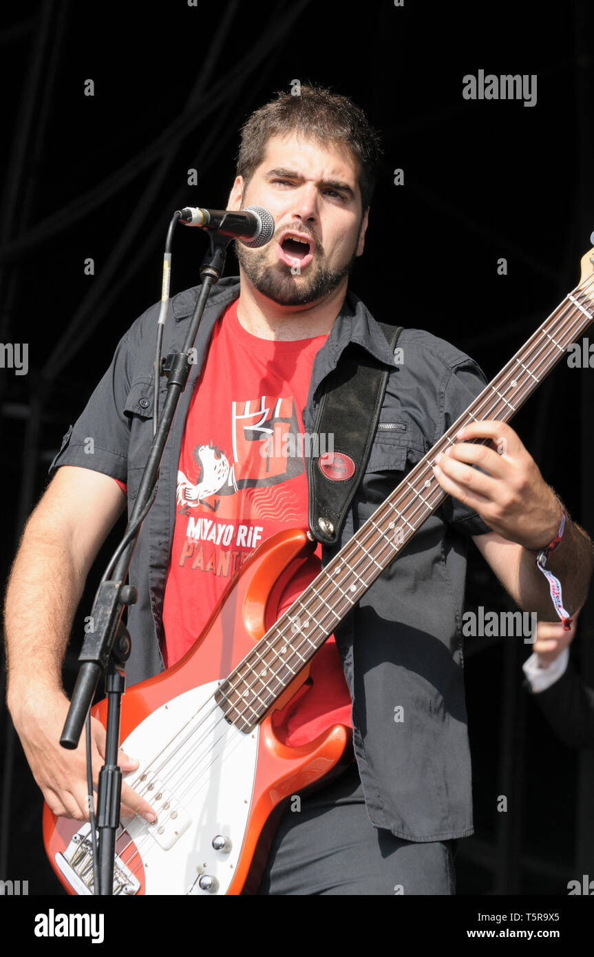 Carlos Gutierrez von Muyayo Rif durchführen an den WOMAD-Festival, Charlton Park, UK, 26. Juli 2014. Stockfoto