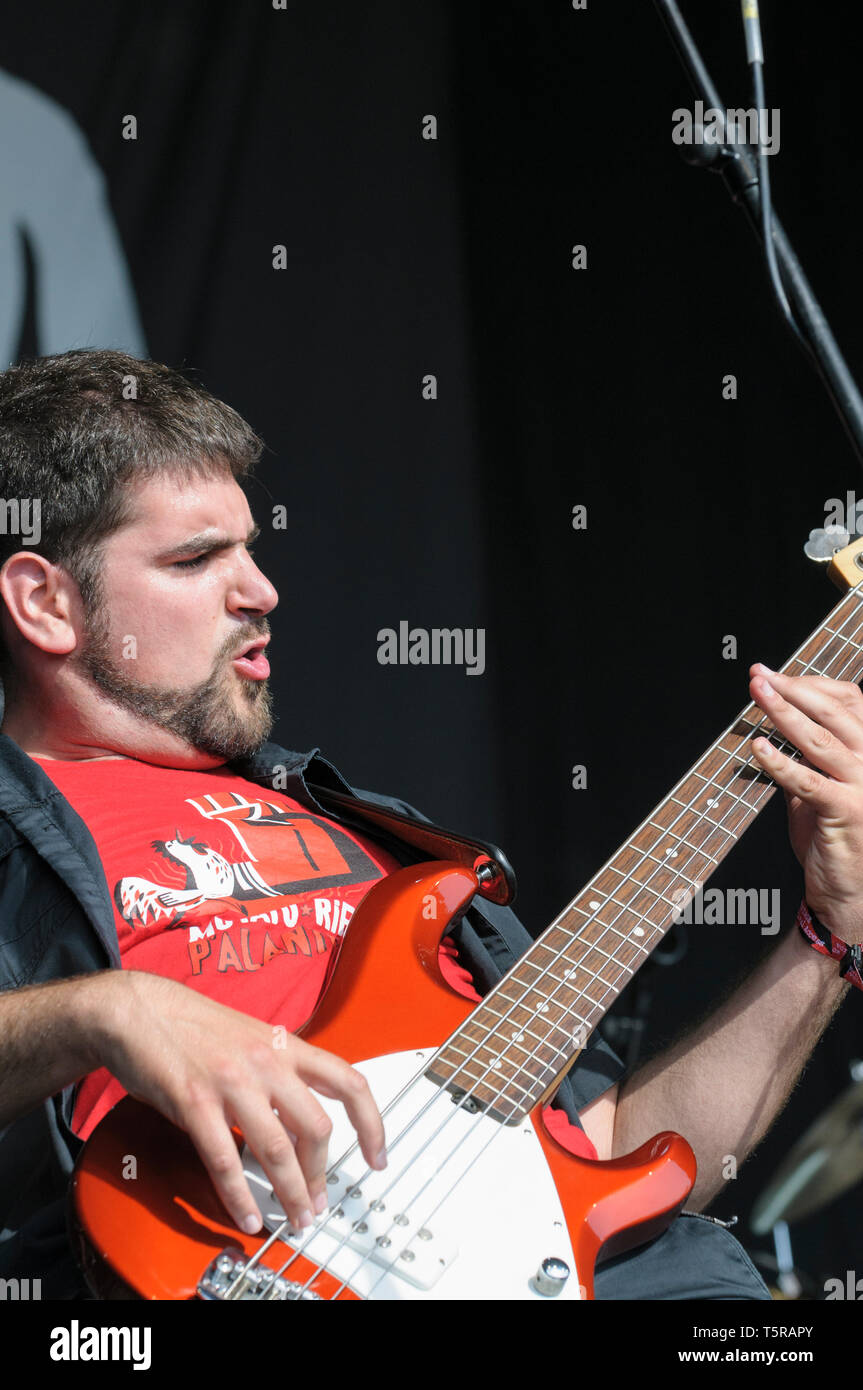 Carlos Gutierrez von Muyayo Rif durchführen an den WOMAD-Festival, Charlton Park, UK, 26. Juli 2014. Stockfoto