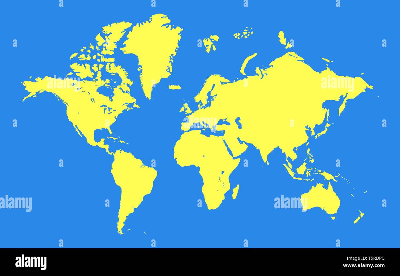 Welt Karte Hintergrund. Leere Weltkarte Vorlage für Infografiken, Berichte, Entwürfe Stock Vektor
