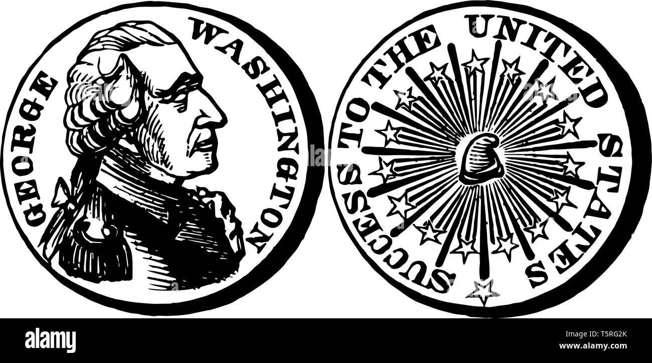 Sie repräsentieren den dritten Schritt in der Suche der Säugling von Philadelphia Mint für eine permanente cent Design, vintage Strichzeichnung oder Gravur Abbildung. Stock Vektor