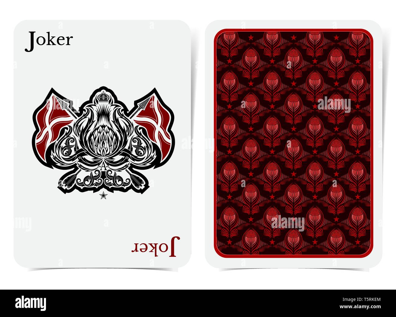 Angesichts der Joker Card thistle Anlage Muster mit gekreuzten Regarding Joker Card Template