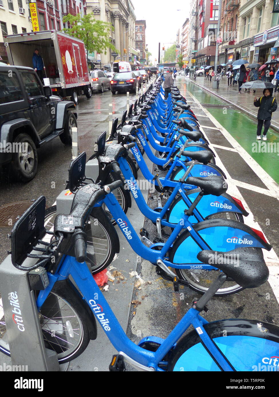 Citi Fahrrad ist eine privat geführte öffentliche Fahrrad sharing System, mit der Stadt New York Stadtteile von Manhattan, Queens und Brooklyn sowie Jersey Stockfoto