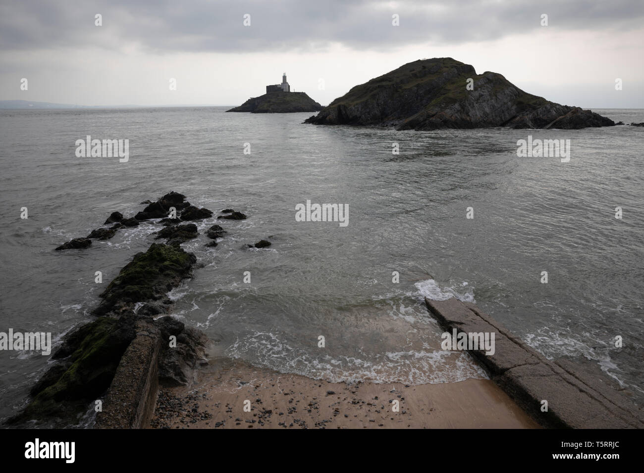 Blick auf Mumbles Kopf von der Pier, Mumbles, Halbinsel Gower, Swansea, West Glamorgan, Wales, Vereinigtes Königreich, Europa Stockfoto