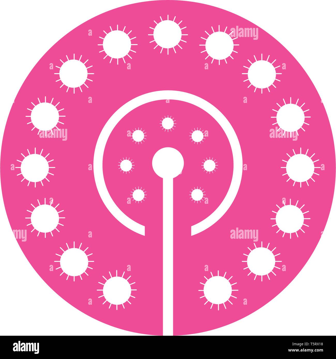 Löwenzahn Blume logo vector Template Stock Vektor