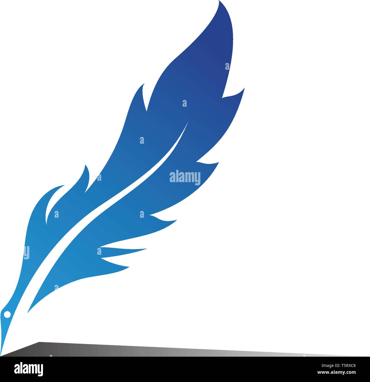 Feder logo vector Template Stock Vektor