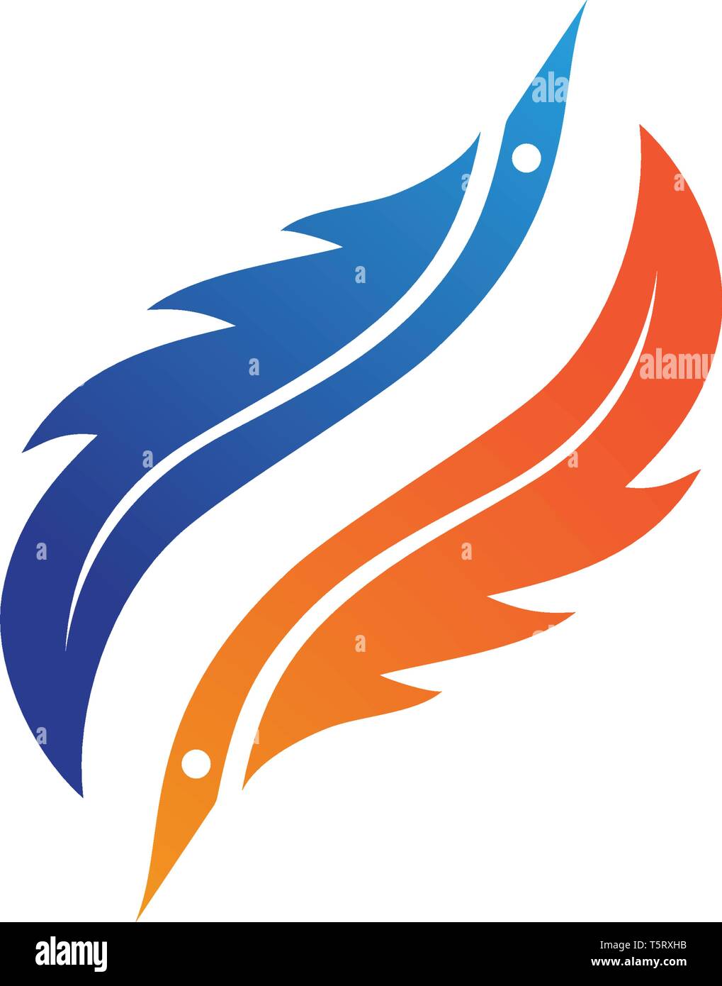 Feder logo vector Template Stock Vektor