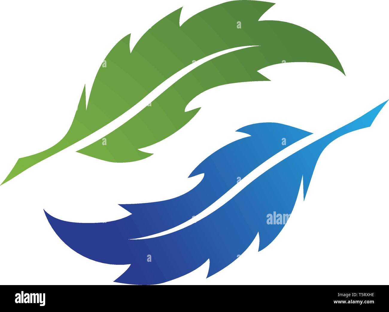 Feder logo vector Template Stock Vektor