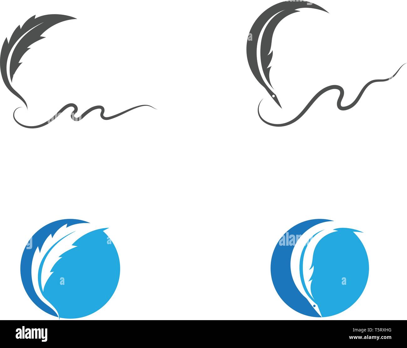 Feder logo vector Template Stock Vektor