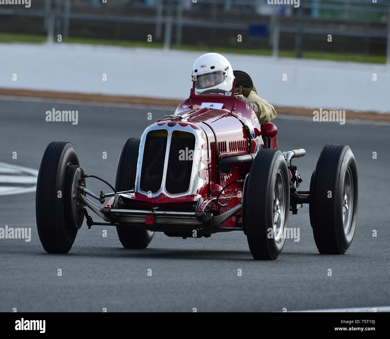 Dan Ghose, Maserati 4CM, Standard Renn- und Sportwagen, Allcomers Pre-War Autos, VSCC, Formel Vintage, Silverstone, Northamptonshire, England, April 2 Stockfoto