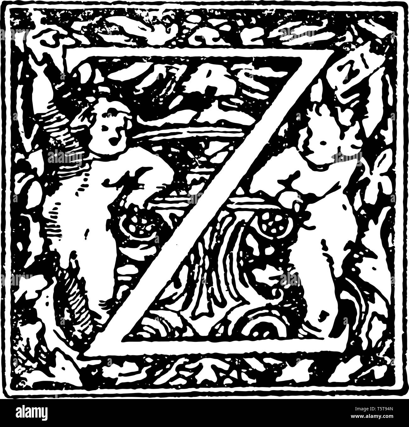 Renaissance der Z Was ist eine Periode der europäischen Geschichte, vintage Strichzeichnung oder Gravur Abbildung. Stock Vektor