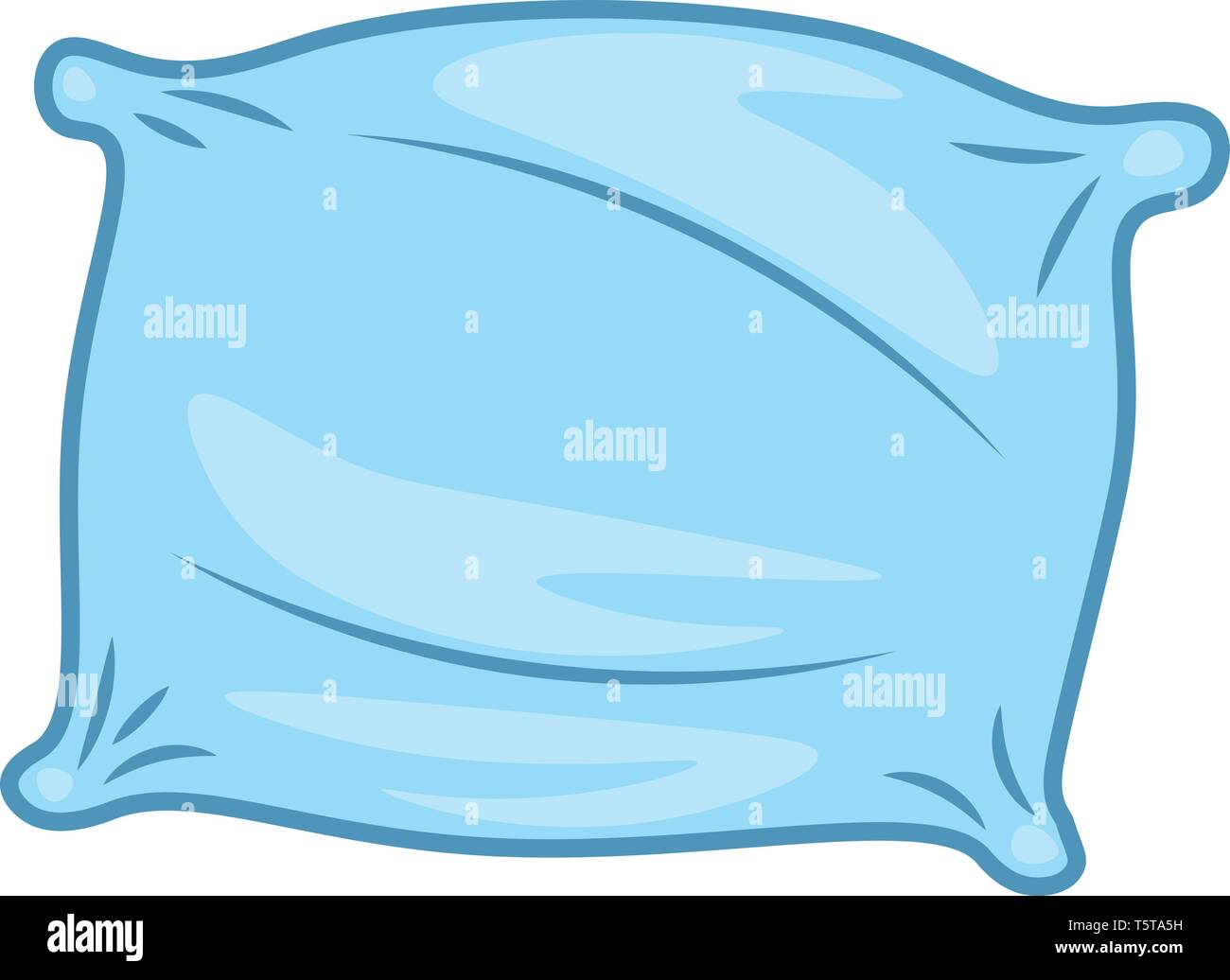 Eine Blaue rechteckige Kissen vector Farbe, Zeichnung oder Abbildung Stock Vektor