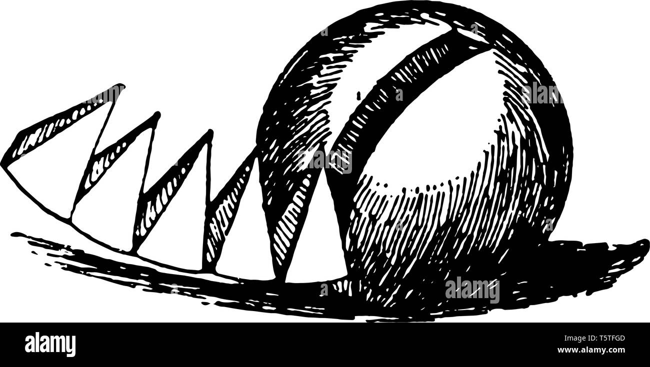 Die Basis der Pyramide sind wie die Oberfläche der Bereich berücksichtigt, während die Höhe der Pyramide ist der Radius der Region, vintage Zeichnung Stock Vektor