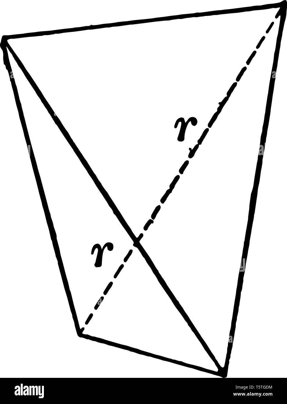 Das Bild zeigt, dass es vier dreieckigen isoelektrische Teilflächen, die die drei kristallographischen Achsen und deren Position für den alternativen Durchdringen f Stock Vektor