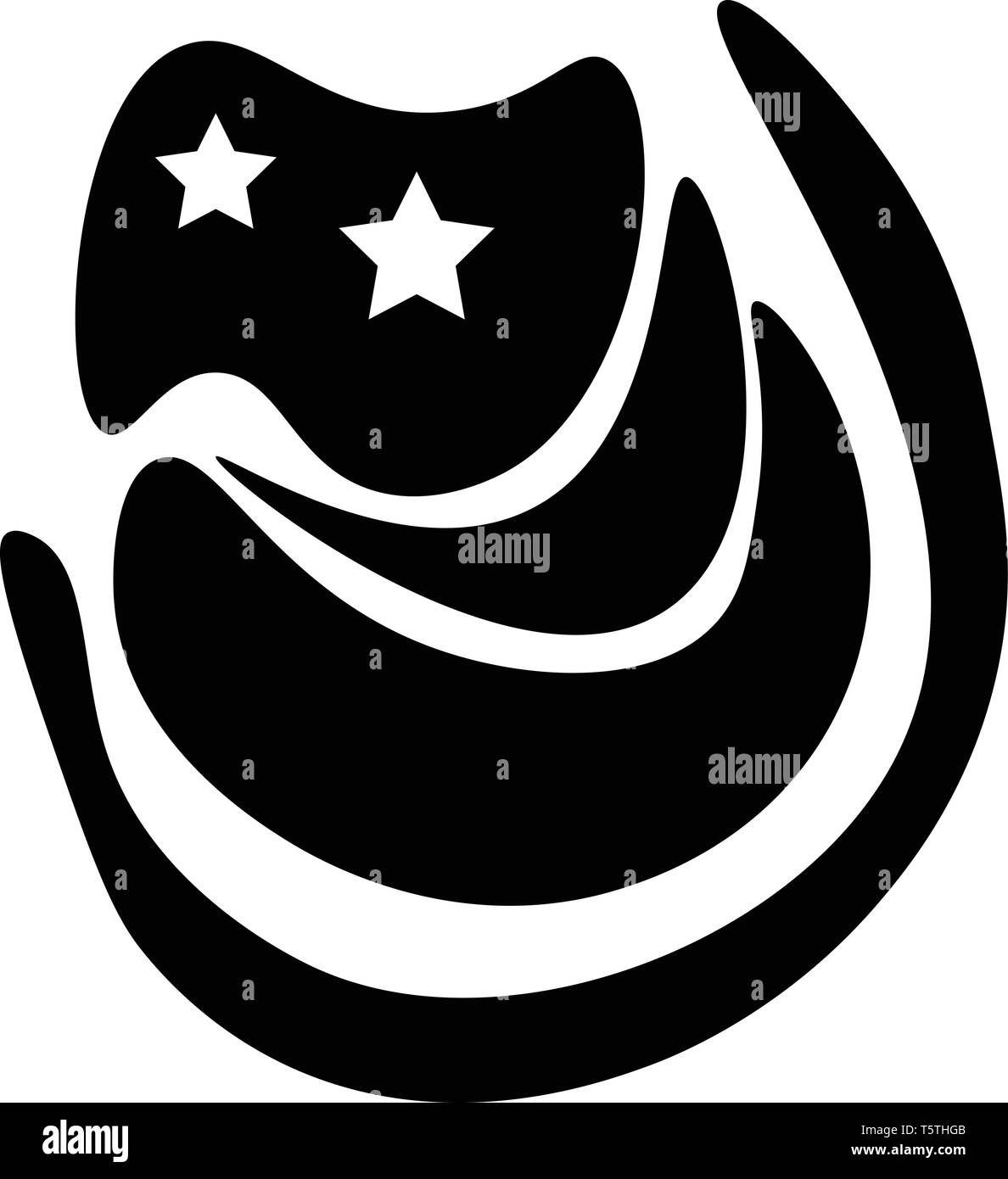 Eine Katze mit Sterne depecting seine Augen vector Farbe, Zeichnung oder Abbildung Stock Vektor