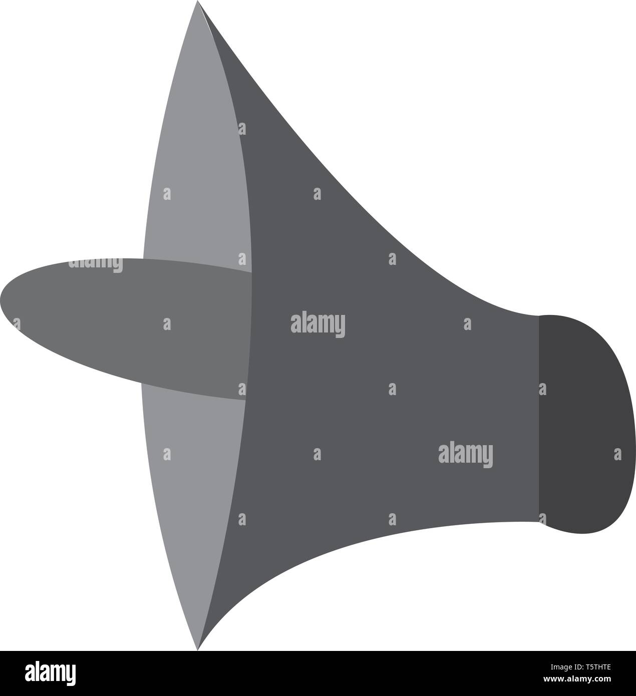 Ein graues Hornlautsprecher vector Farbe, Zeichnung oder Abbildung Stock Vektor