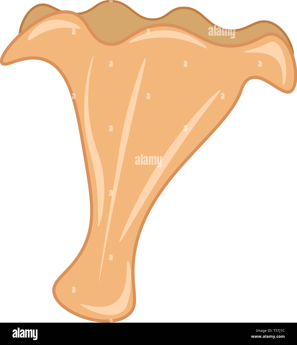 Eine Blume geformte Pilze creme Color Vector Farbe, Zeichnung oder Abbildung Stock Vektor