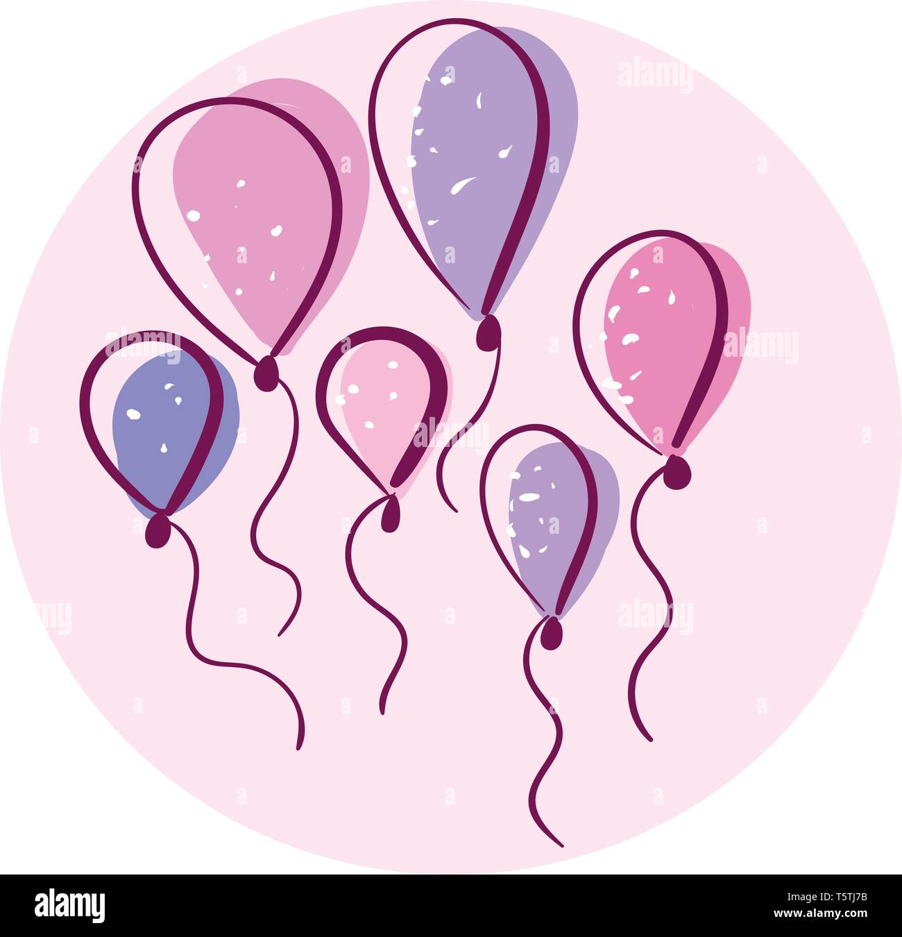 Bunte schwebenden Ballons Vektor- oder Farbe Abbildung: Stock Vektor