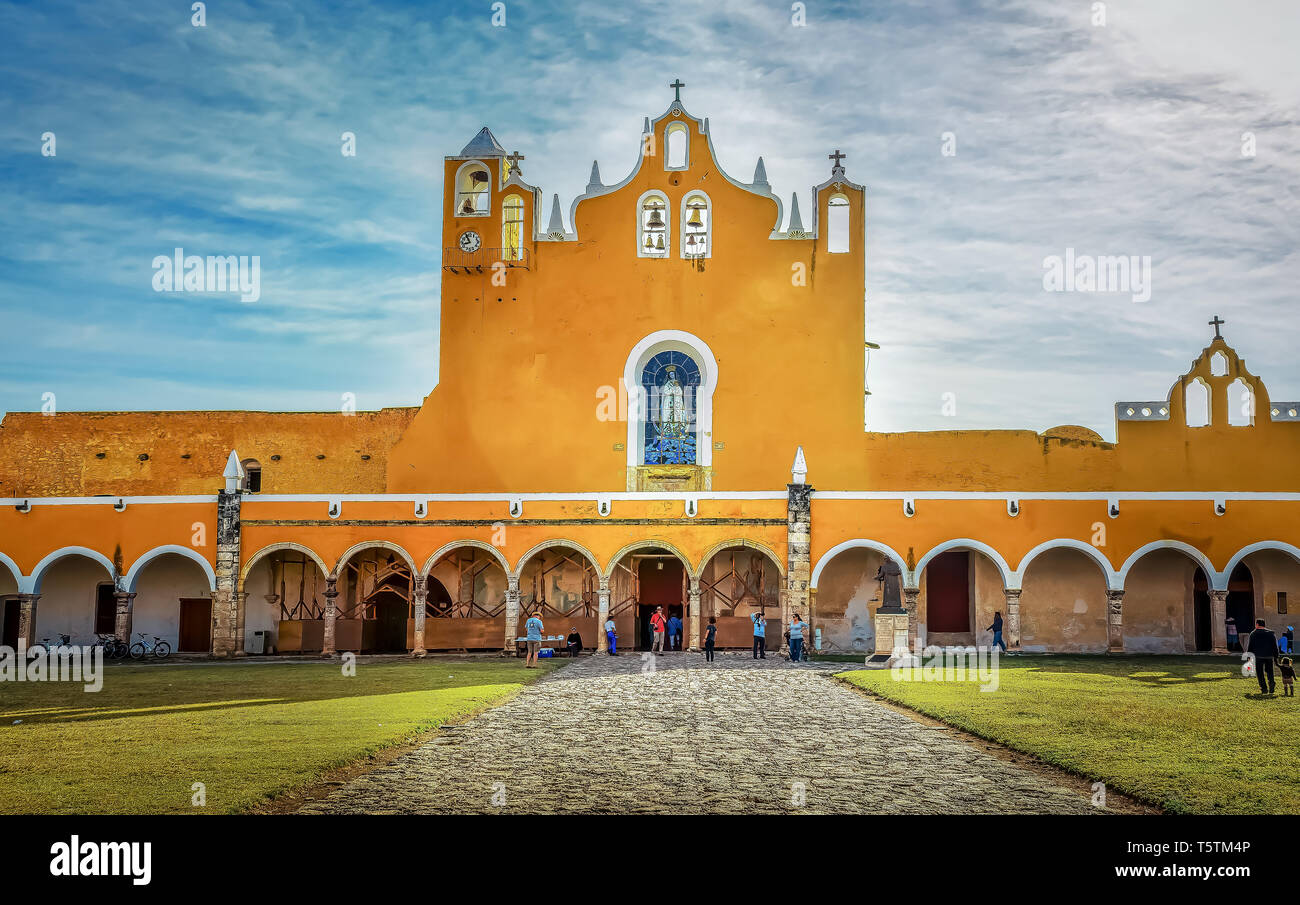 Kloster Basilika San Antonio de Padua, Izamal, Yucatan, Mexiko Stockfoto