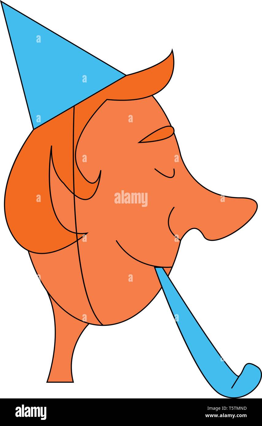 Cartoon Geburtstag junge Vektor illustartion auf weißem Hintergrund Stock Vektor