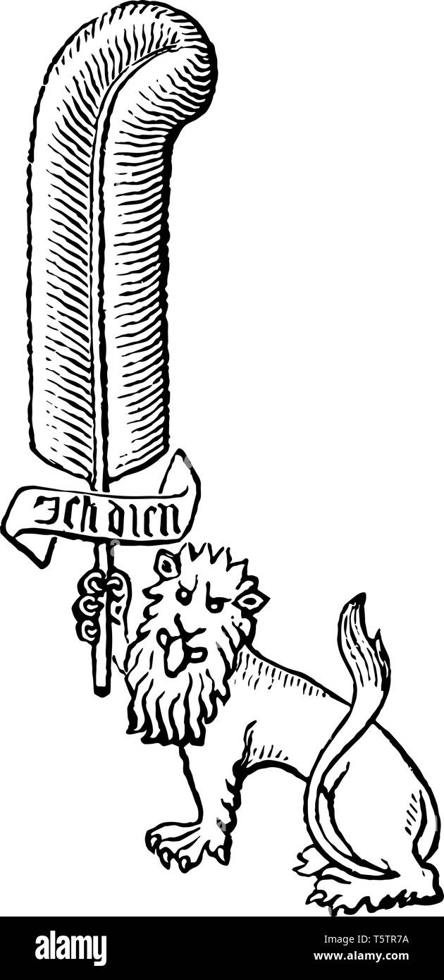 Abzeichen von Edward V war der König von England vintage Strichzeichnung oder Gravur Abbildung. Stock Vektor
