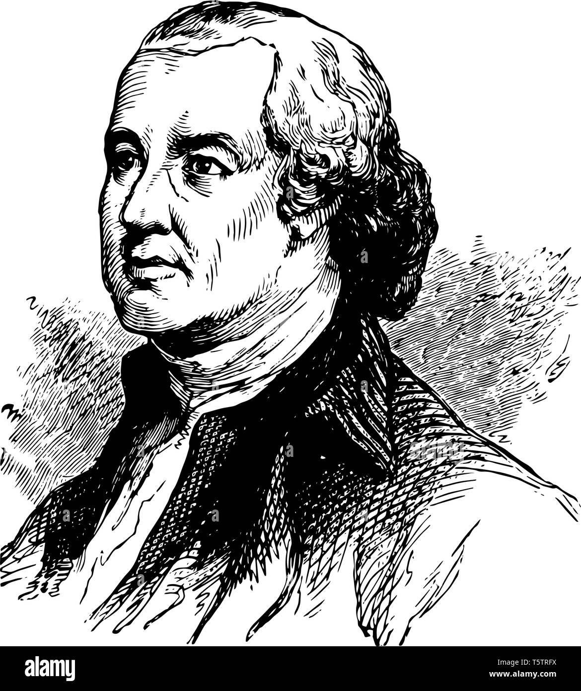 Edward Rutledge 1749 bis 1800 Er war ein amerikanischer Politiker, Unterzeichner der Unabhängigkeitserklärung der Vereinigten Staaten, South Carolina und Reg Stock Vektor