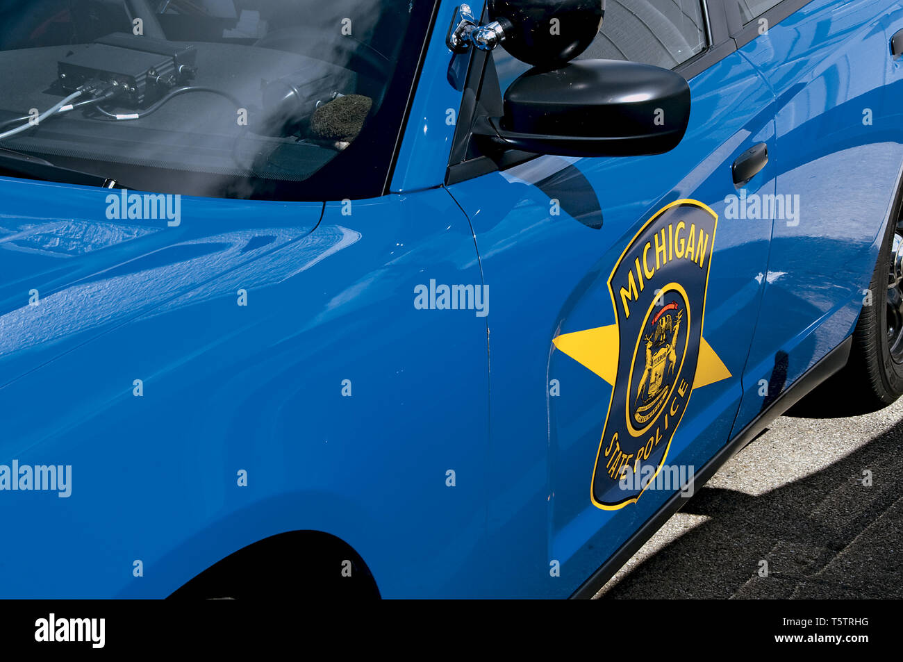 Michigan State Police Car Detail Stockfoto