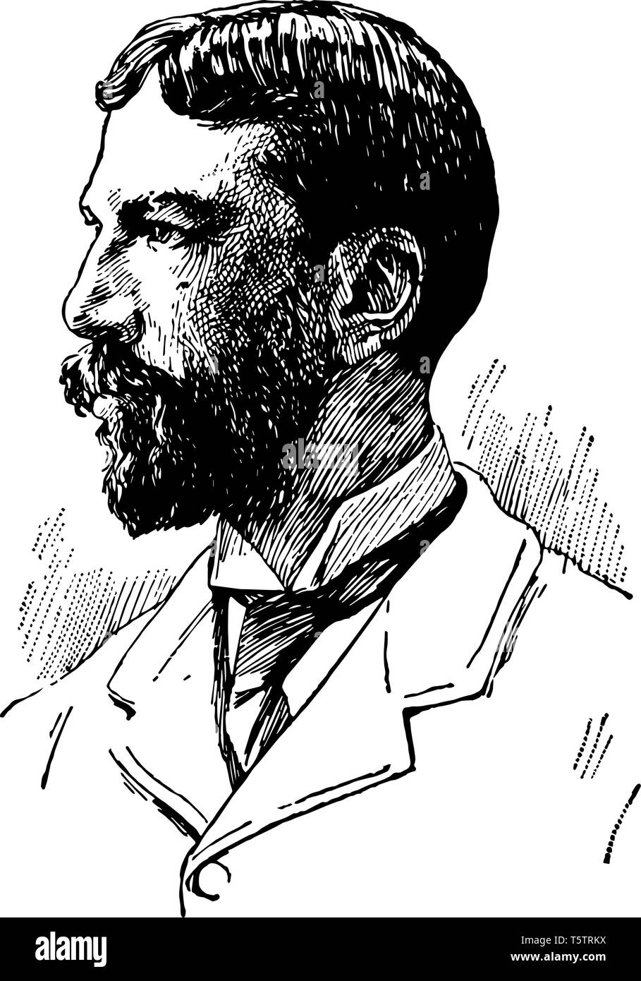 Arthur Twining Hadley 1856 bis 1930 war er Ökonom und Präsident der Yale University von 1899 bis 1921 vintage Strichzeichnung oder Gravur illustrati Stock Vektor