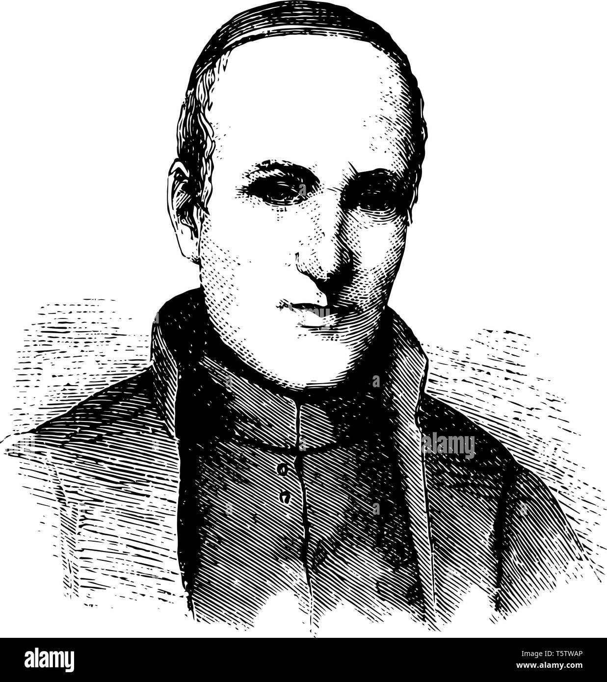 Peter Jan Beckx 1795 bis 1887 Er war ein belgischer Jesuit und 20 zweite überlegen, General der Gesellschaft Jesu vintage Strichzeichnung oder e Stock Vektor
